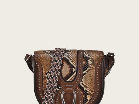 Brown exotic shoulder handbag Fashion