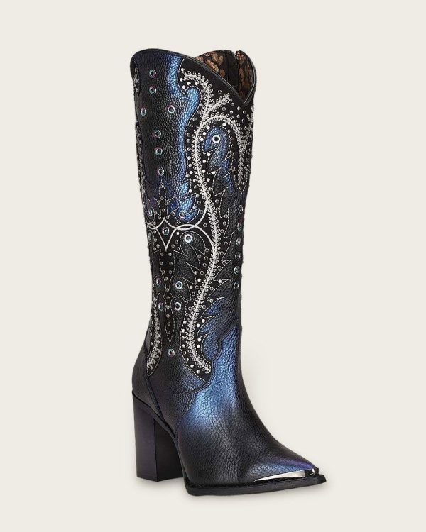 Tall western style blued boot Hot on Sale