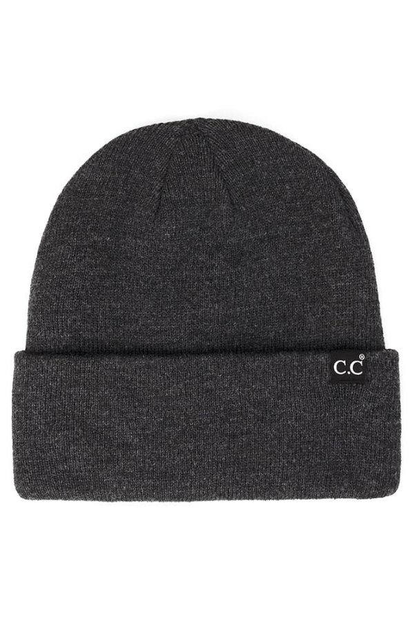 C.C Solid Cuff Beanie Hat Online Hot Sale