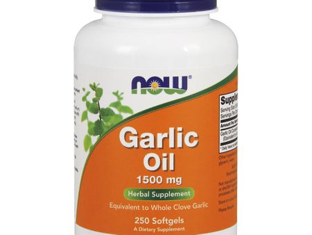 Garlic Oil Concentrate 1500mg 250 Gels, NOW Foods Sale