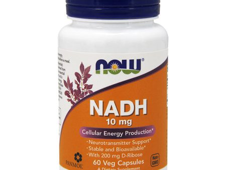 NADH 10 mg Plus Ribose 200 mg, 60 Vcaps, NOW Foods Online now