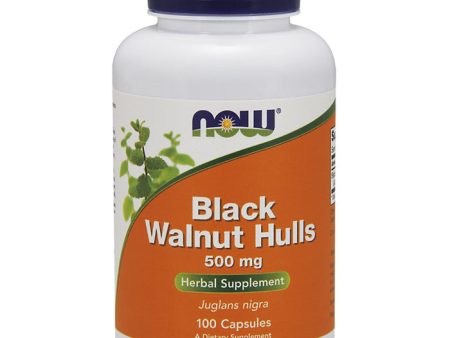 Black Walnut Hulls 500 mg, 100 Capsules, NOW Foods Online