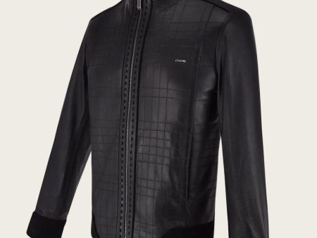 Black manadarin neck jacket For Discount