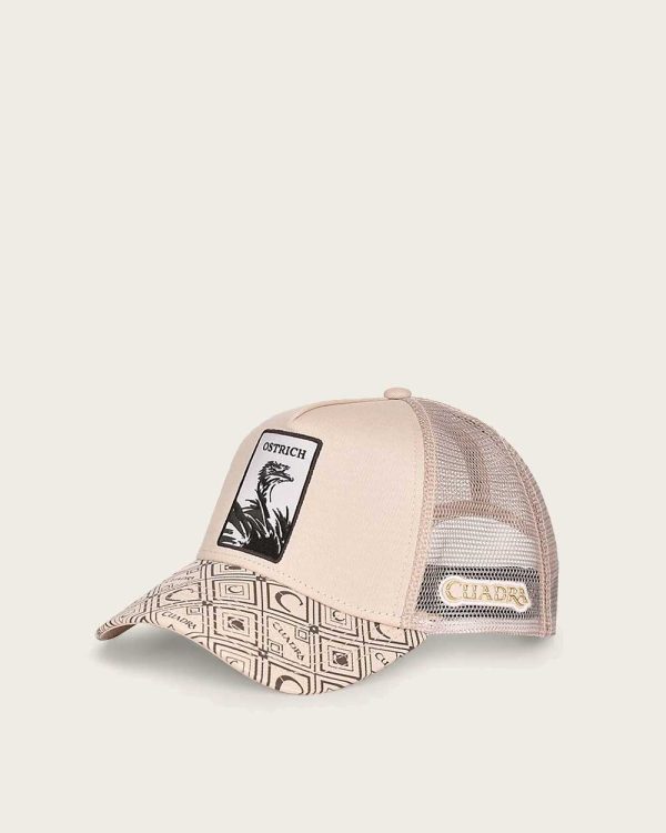 Bone ostrich patch cap Online Hot Sale