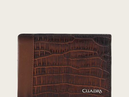 Brown bifold ultra exotic  wallet For Sale