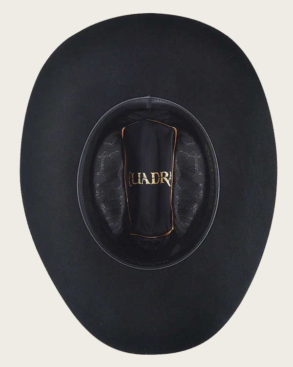 Black fur hat with special buckle For Discount