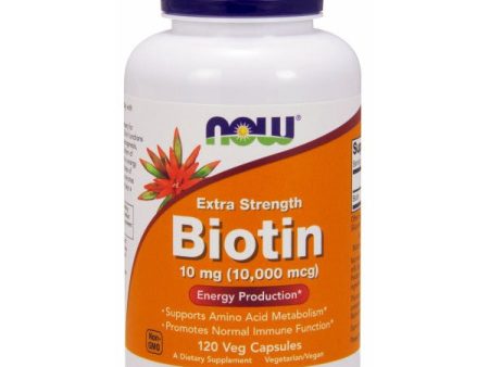 Biotin 10 mg Extra Strength, 120 Vegetarian Capsules, NOW Foods Online