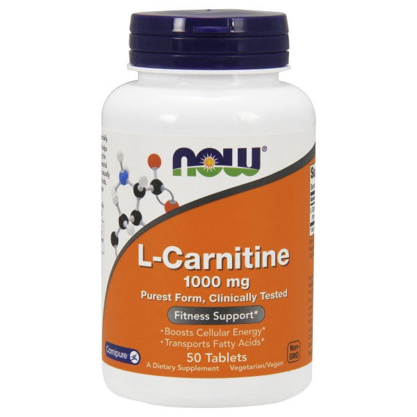 L-Carnitine 1000 mg 50 Tabs, NOW Foods Cheap