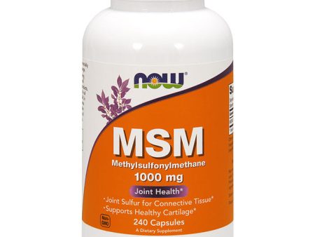 MSM (Methylsulphonylmethane) 1000 mg, Value Size, 240 Veg Capsules, NOW Foods Online Hot Sale