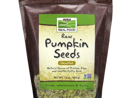 Raw Pumpkin Seeds, Unsalted, 1 lb, NOW Foods Online now