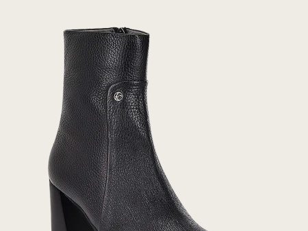 Ankle elegant black deer bootie For Cheap