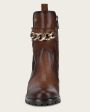 Ankle honey bootie with chain For Sale