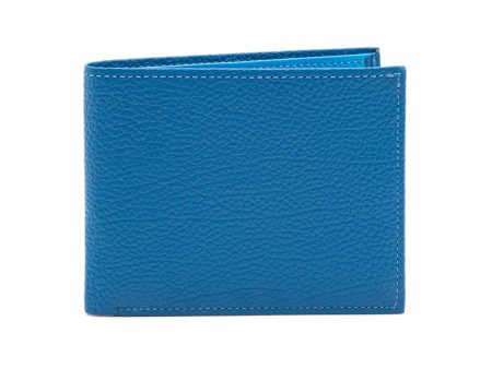 Wallet in Blue Calfskin Discount