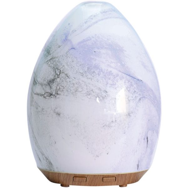 Aromatherapy Diffuser - Ultrasonic Glass Swirl USB Oil Diffuser, NOW Foods on Sale