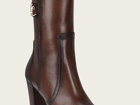 Ankle exclusive brown bootie on Sale