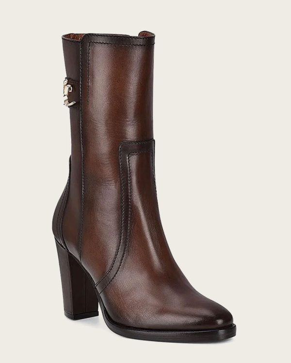 Ankle exclusive brown bootie on Sale