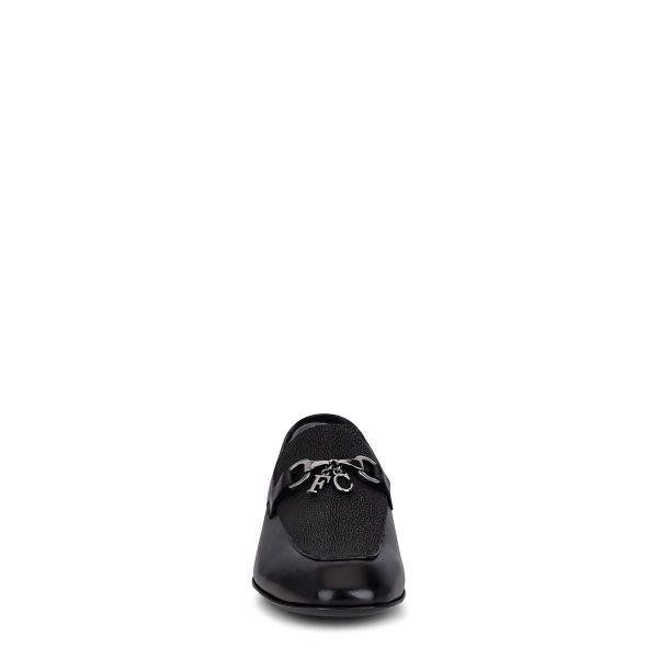 Black stingray slip-on moccasin For Cheap