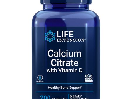 Calcium Citrate with Vitamin D, 200 Vegetarian Capsules, Life Extension Sale