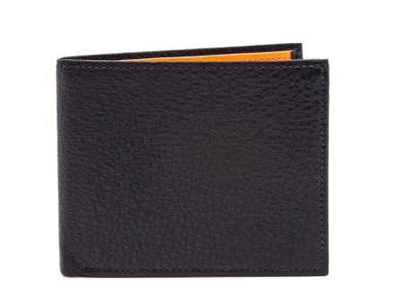 Wallet in Black And Orange Calfskin For Cheap