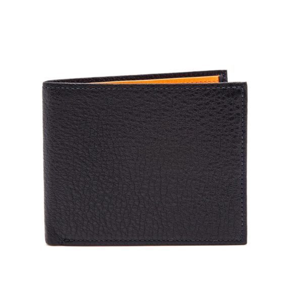 Wallet in Black And Orange Calfskin For Cheap