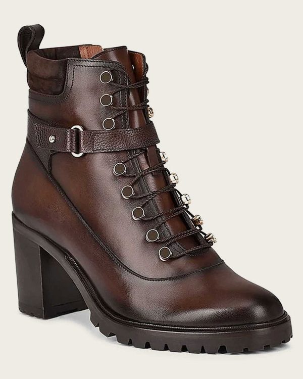 Ankle urban high heel brown bootie on Sale