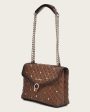 Brown bovine shoulder handbag Sale