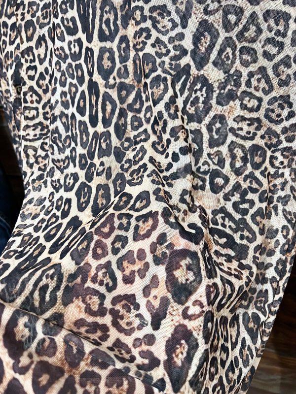 The Leopard Mesh Top Online Hot Sale