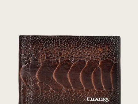 Brown ostrich leg wallet Sale