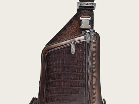 Brown cayman shoulder bag Online