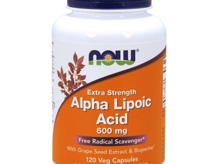 Alpha Lipoic Acid ALA 600 mg, 120 Vcaps, NOW Foods Fashion