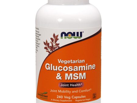 Glucosamine & MSM 500 500 Vegetarian, 240 Vcaps, NOW Foods on Sale