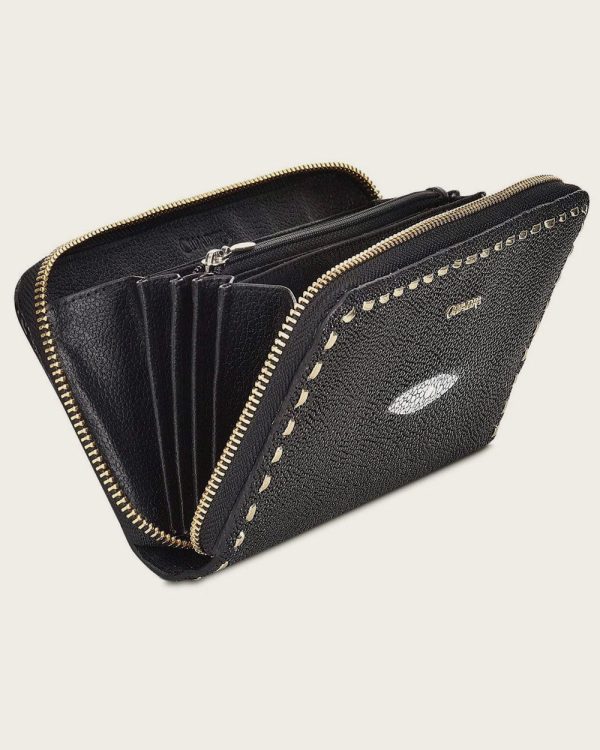 Black bifold exotic wallet Online now