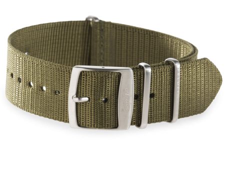 22mm Olive Green Nylon Watch Strap by Arctos-Elite® Germany with Surgical Steel Buckle. Online