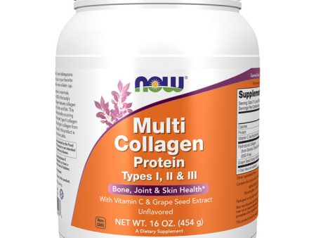 Multi Collagen Protein Types I, II & III Powder, 16 oz, NOW Foods For Cheap