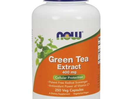 Green Tea Extract 400 mg, Value Size, 250 Vegetarian Capsules, NOW Foods For Discount