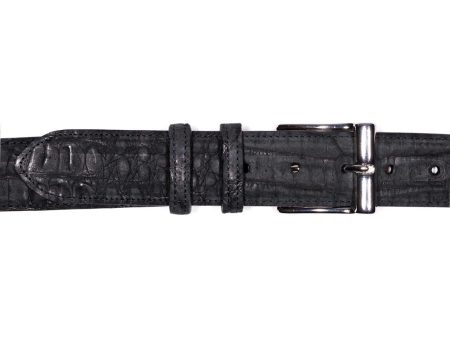 Belt in Matte Black Alligator Discount