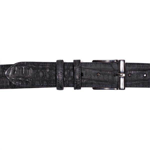 Belt in Matte Black Alligator Discount