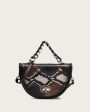 Black semicircular top handle handbag Online Sale