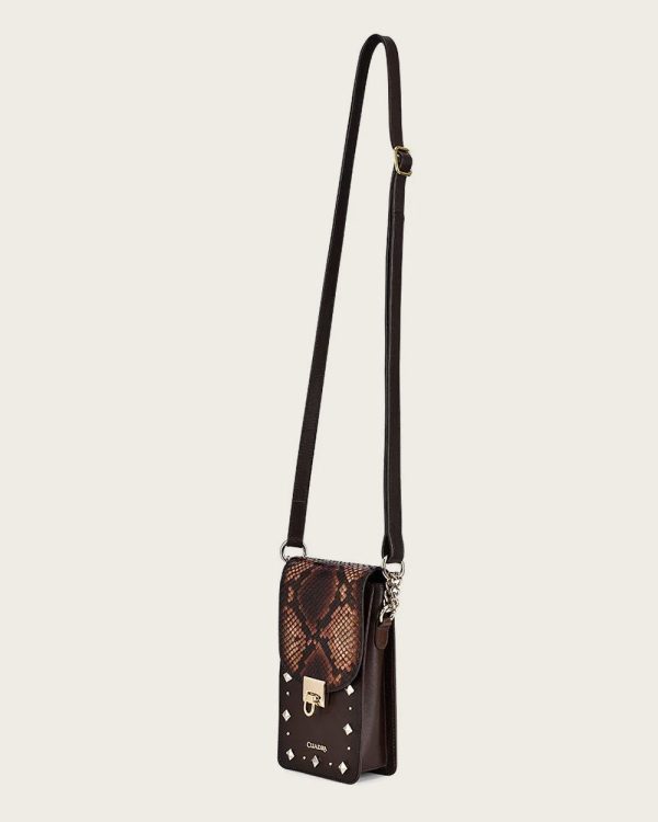 Brown cell phone crossbody handbag Hot on Sale