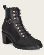 Ankle high heel black exotic bootie Supply