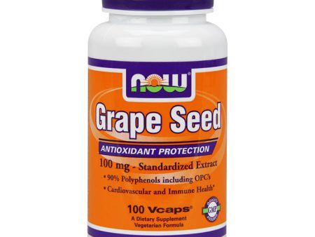 Grape Seed Extract Standardized 100 mg, 100 Vegetarian Capsules, NOW Foods Online Hot Sale