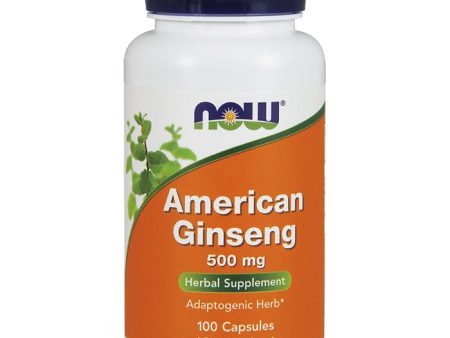 American Ginseng 500 mg, 100 Capsules, NOW Foods For Sale