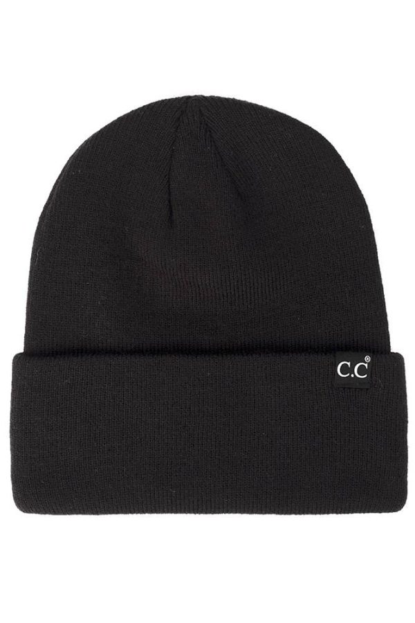 C.C Solid Cuff Beanie Hat Online Hot Sale