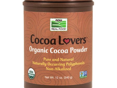 Organic Cocoa Powder, 12 oz, NOW Foods Cheap