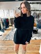 Noir Mock Neck Sweater Mini Dress Online Hot Sale