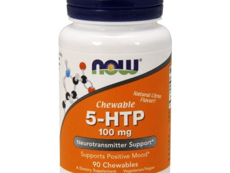 5-HTP 100 mg Fast-Acting Lozenges, 90 Chewable Tablets, NOW Foods Fashion