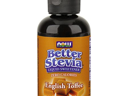 Better Stevia Liquid Sweetener - English Toffee Flavor, 2 oz, NOW Foods on Sale