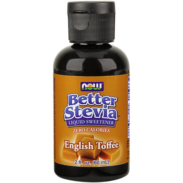 Better Stevia Liquid Sweetener - English Toffee Flavor, 2 oz, NOW Foods on Sale