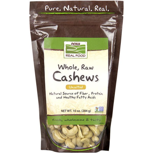 Raw Cashews, Whole & Unsalted, 10 oz, NOW Foods Online Sale