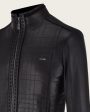 Black manadarin neck jacket For Discount